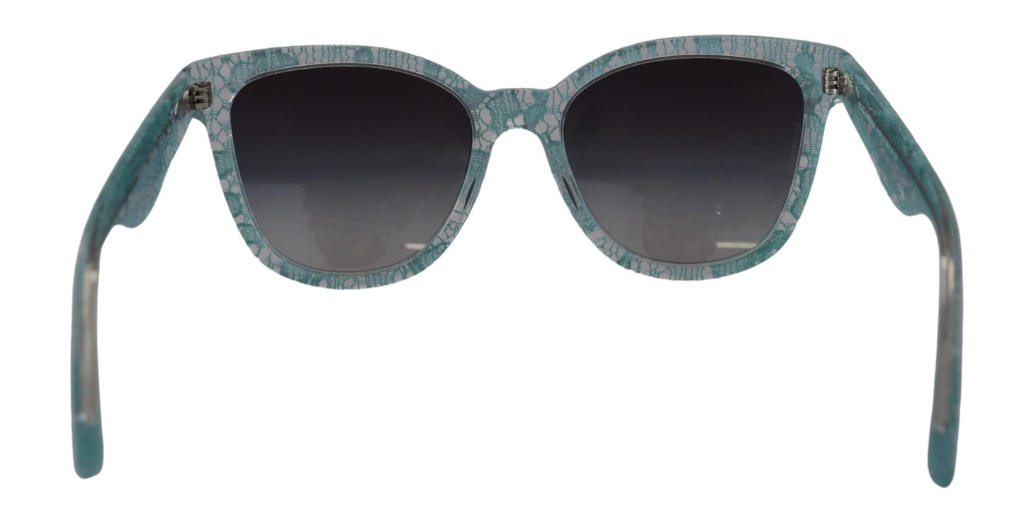 Dolce &amp; Gabbana Blue Lace Crystal Acetate Butterfly DG4190 Sonnenbrille