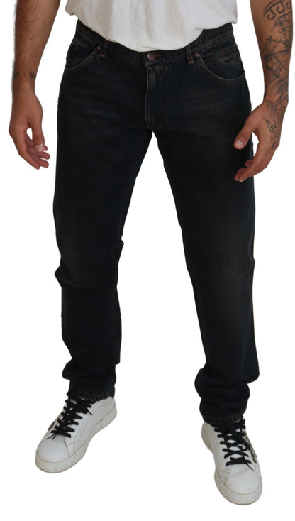 Blaue Skinny-Denim-Jeans aus blauer Baumwolle von Dolce &amp; Gabbana