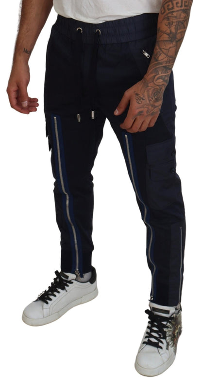 Dolce & Gabbana Elegant Dark Blue Jogger Pants