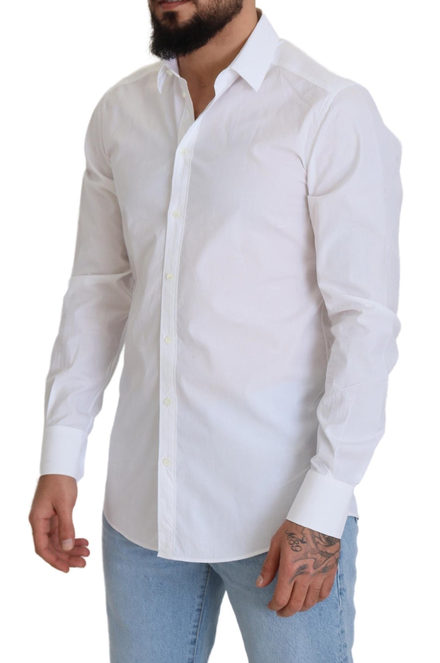 Dolce & Gabbana Elegant White Cotton Dress Shirt