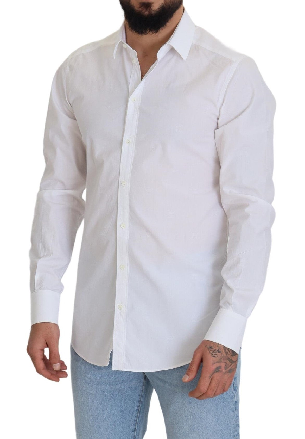 Dolce & Gabbana Elegant White Cotton Dress Shirt