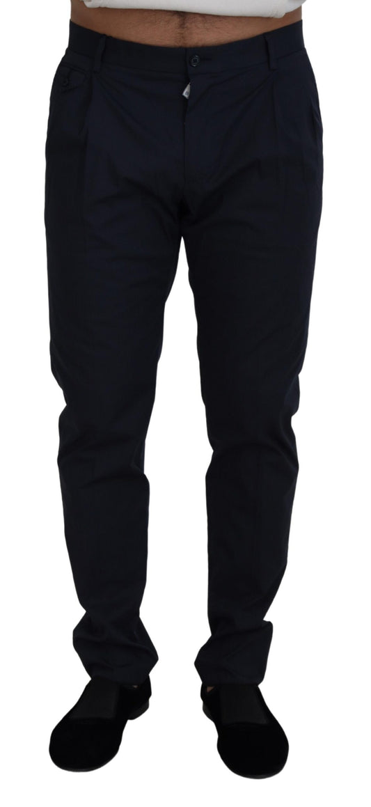 Blaue, formelle Chino-Hose aus Baumwolle von Dolce &amp; Gabbana