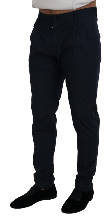 Blaue, formelle Chino-Hose aus Baumwolle von Dolce &amp; Gabbana