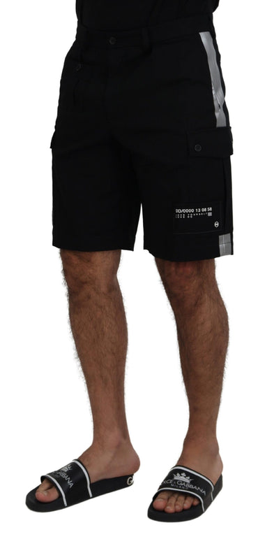 Schwarze Bermuda-Cargo-Freizeitshorts von Dolce &amp; Gabbana