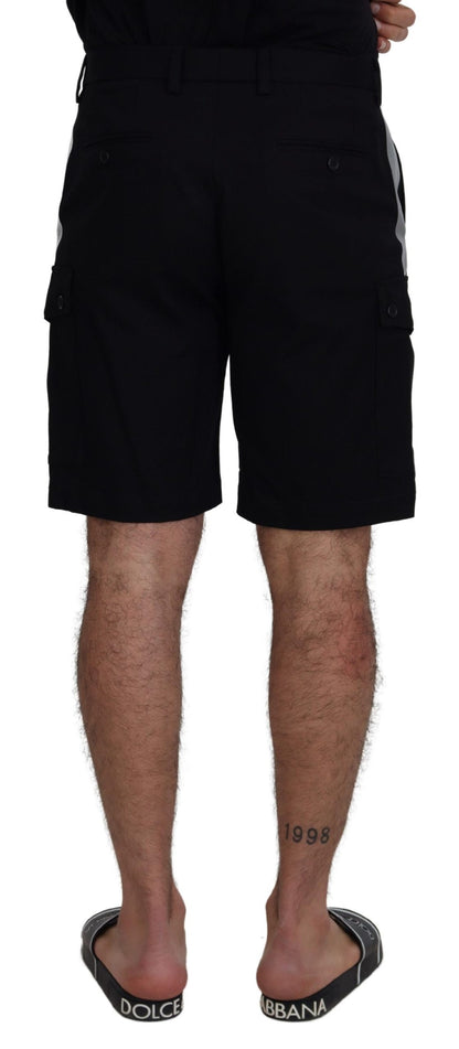 Schwarze Bermuda-Cargo-Freizeitshorts von Dolce &amp; Gabbana