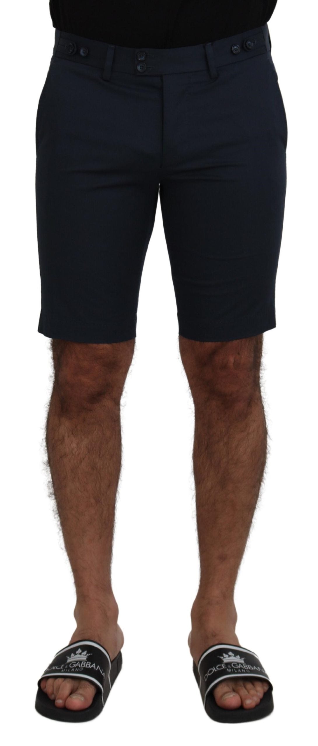 Blaue Bermuda-Shorts mit niedriger Taille von Dolce &amp; Gabbana