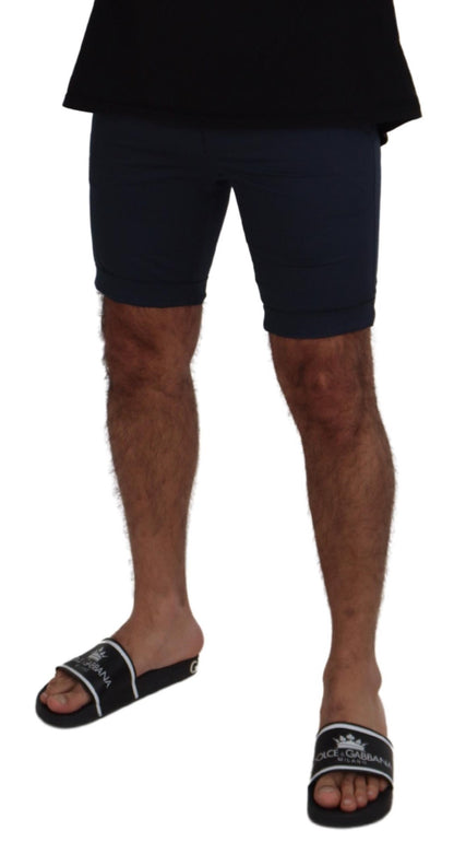 Blaue Bermuda-Shorts mit niedriger Taille von Dolce &amp; Gabbana