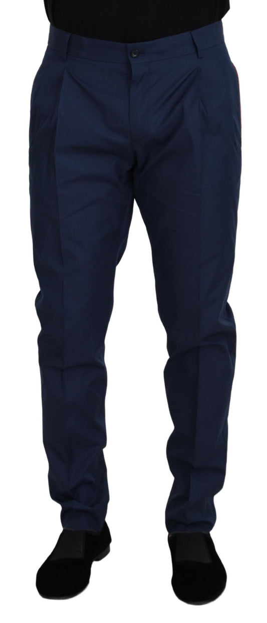 Blaue, formelle Chino-Hose aus Baumwolle von Dolce &amp; Gabbana