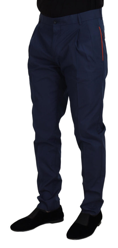 Blaue, formelle Chino-Hose aus Baumwolle von Dolce &amp; Gabbana