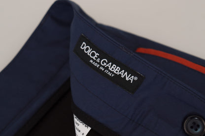 Blaue, formelle Chino-Hose aus Baumwolle von Dolce &amp; Gabbana