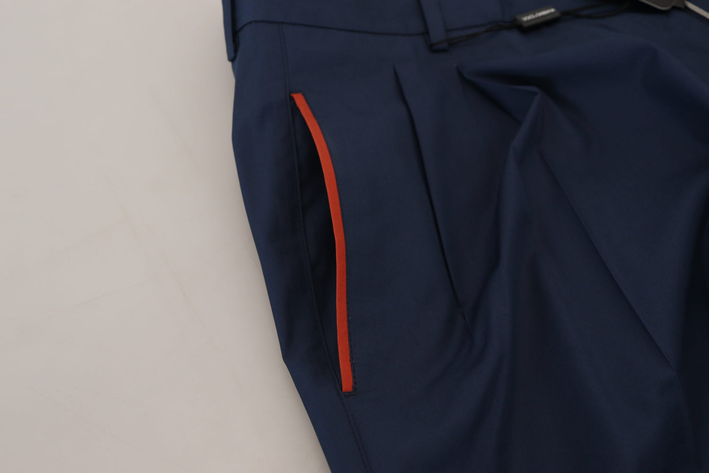 Blaue, formelle Chino-Hose aus Baumwolle von Dolce &amp; Gabbana