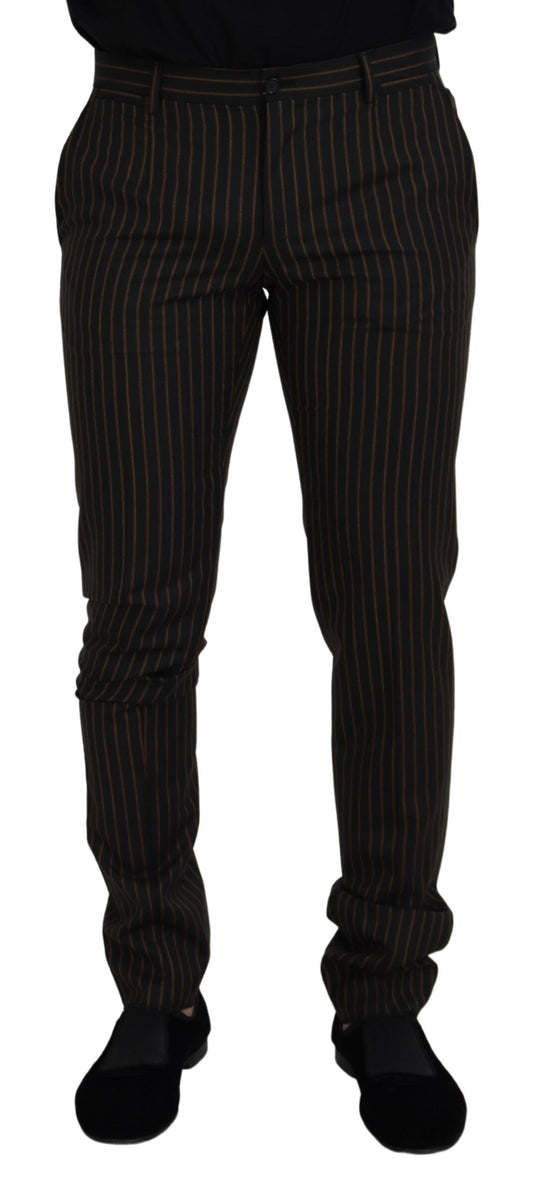 Dolce & Gabbana Elegant Striped Cotton Blend Pants