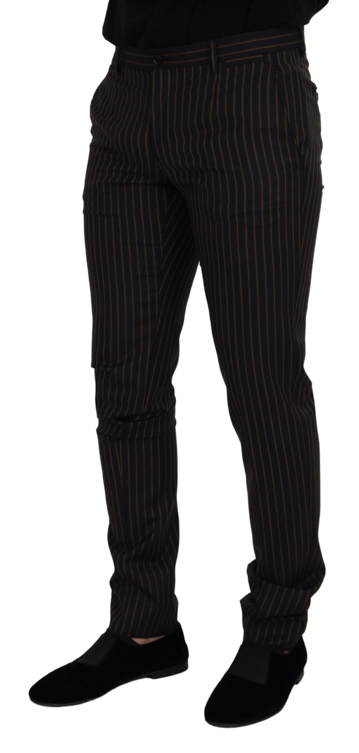 Dolce & Gabbana Elegant Striped Cotton Blend Pants