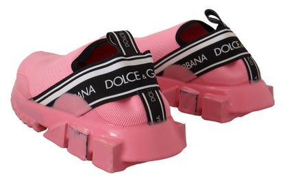 Dolce &amp; Gabbana – Lässige Sorrento-Sneaker zum Hineinschlüpfen in Rosa mit niedrigem Oberteil