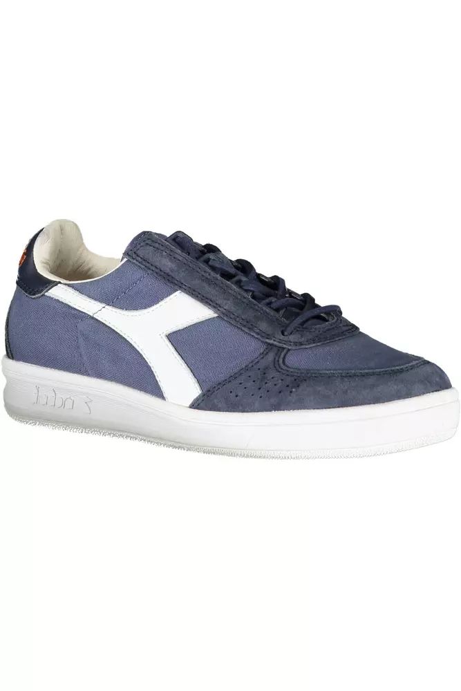 Diadora Blue Contrasting Lace-Up Luxury Sneakers