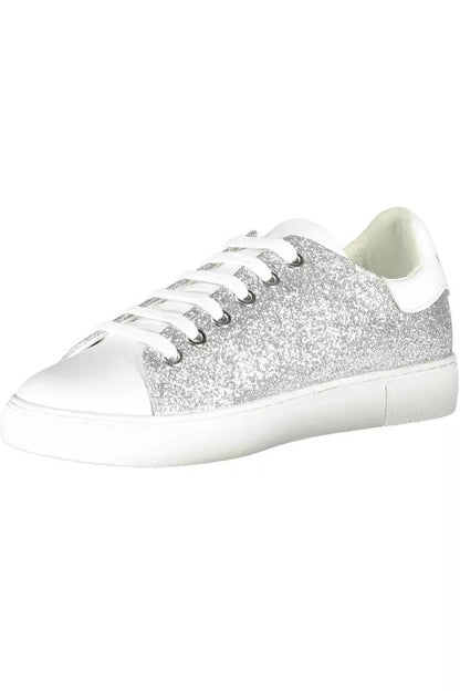 Emporio Armani Silver Lure Sports Sneakers with Contrasting Details