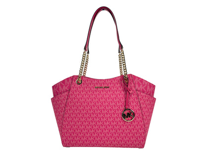 Michael Kors Jet Set Large Chain Electric Pink Shoulder Tote Bag