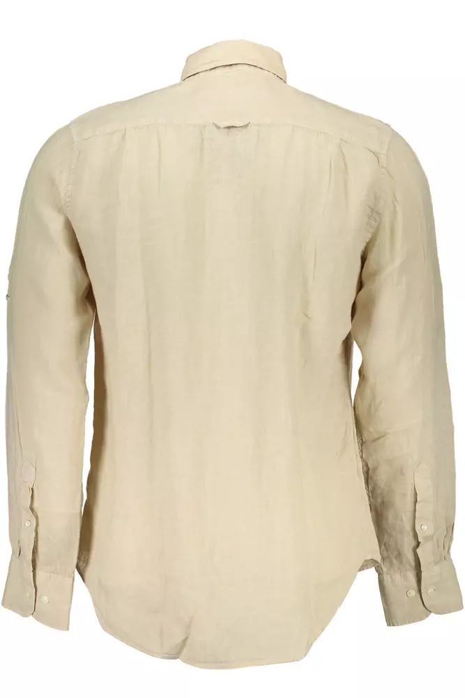 Gant Beige Linen Double Pocket Shirt