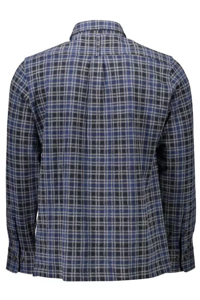 Gant Elegant Long-Sleeved Blue Cotton Shirt