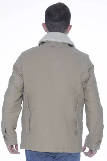 Gant Beige Long-Sleeve Cotton Jacket with Pockets