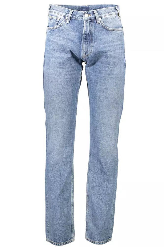 Gant Light Blue Cotton Classic 5-Pocket Jeans