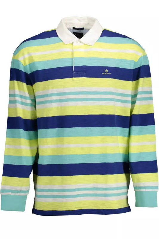 Gant Elegant Long-Sleeved Yellow Polo with Contrasting Details