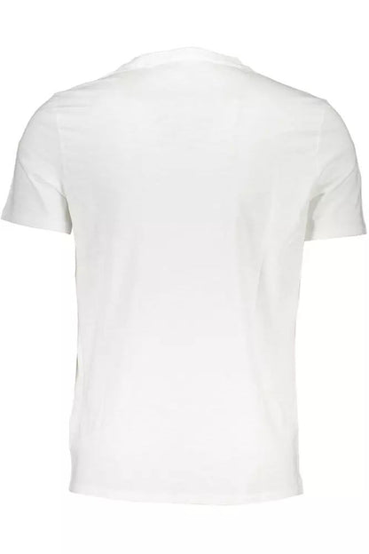 Guess Jeans Chic Embroidered Pocket Tee in Pure White