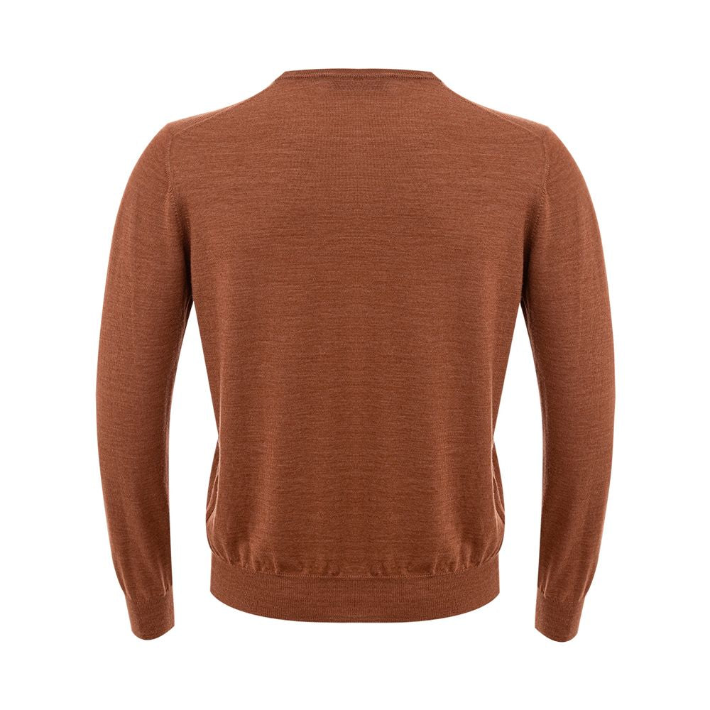 Gran Sasso Elegant Woolen Brown Sweater for Men