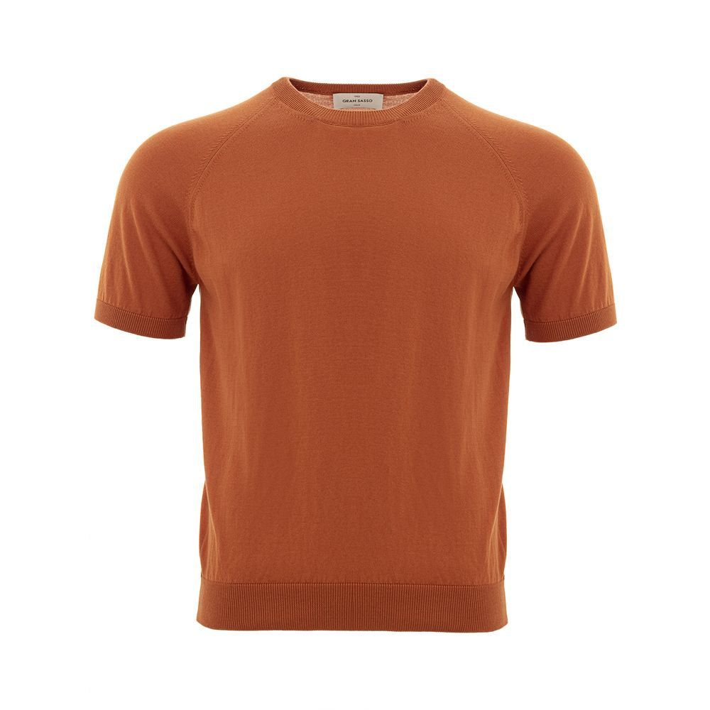 Gran Sasso Brown Cotton T-Shirt - Timeless Casualwear