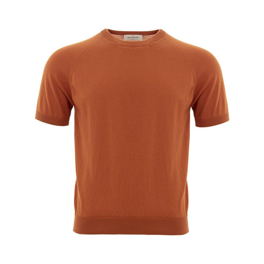 Gran Sasso Brown Cotton T-Shirt - Timeless Casualwear