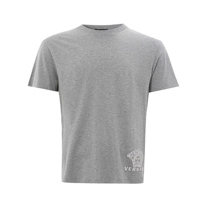 Versace Elegant Gray Cotton T-Shirt