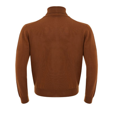 FERRANTE Elegant Brown Wool Sweater for Men