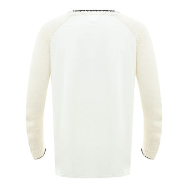 MM6 Maison Margiela Elegant White Cotton Sweater for Men