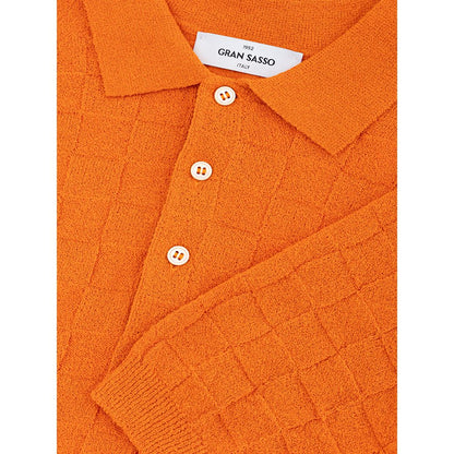 Gran Sasso Chic Orange Cotton Polo for the Modern Gentleman