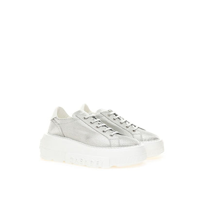 Casadei Silver Leather Sneaker