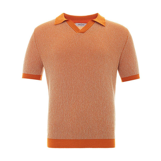 Gran Sasso Elegant Cotton Polo Shirt in Vibrant Orange