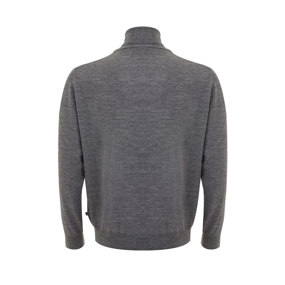 FERRANTE Elegant Gray Wool Sweater for Men