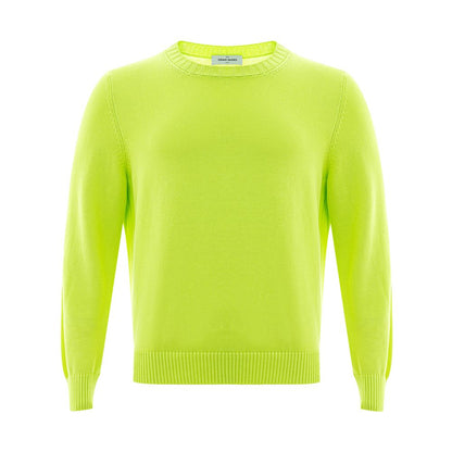 Gran Sasso Radiant Yellow Italian Cotton Sweater for Men