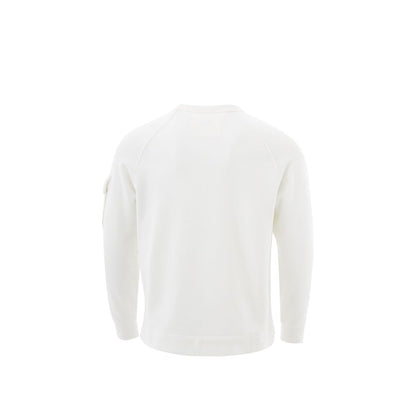 C.P. Company Elevated White Cotton Sweater for Men