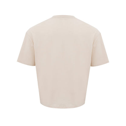 Armani Exchange Elegant Beige Cotton Tee for the Modern Man