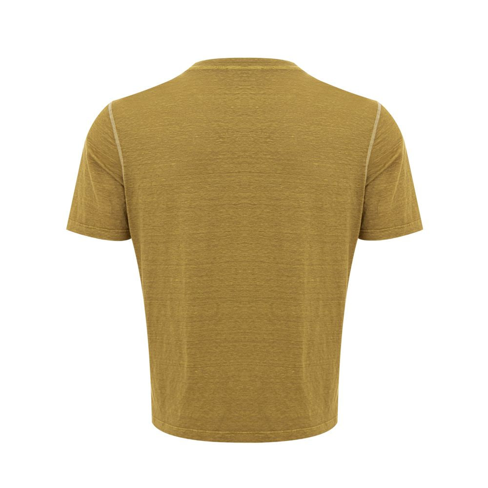 Gran Sasso Elegant Green Linen T-Shirt