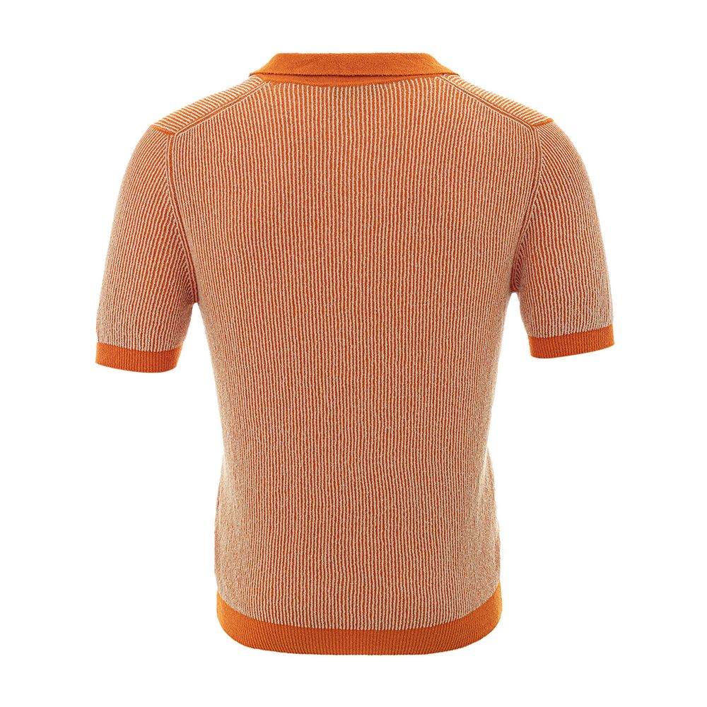 Gran Sasso Elegant Cotton Polo Shirt in Vibrant Orange