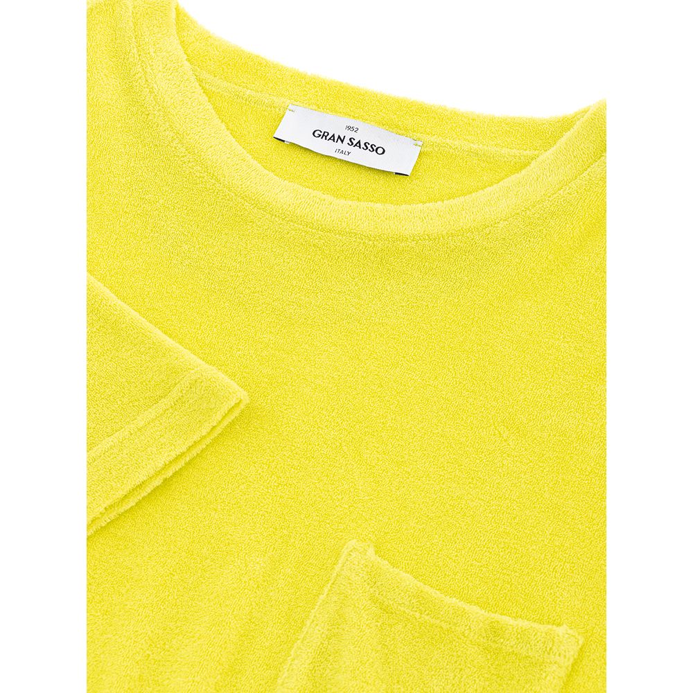 Gran Sasso Sunshine Yellow Cotton Tee for Men