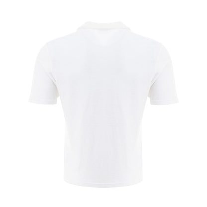 Gran Sasso Elegant White Cotton Polo Shirt