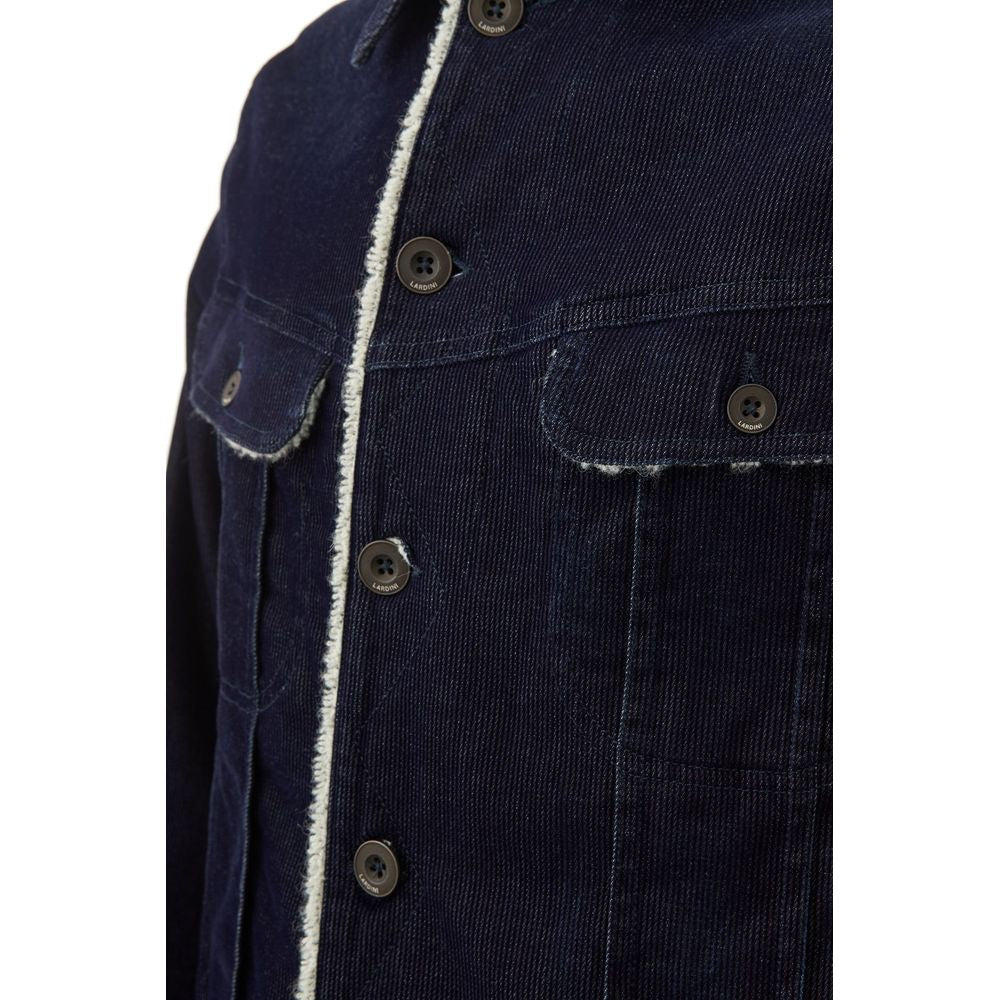 Lardini Elegant Cotton Blue Jacket for Men