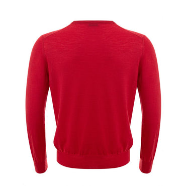 Gran Sasso Elegant Red Wool Sweater for Men