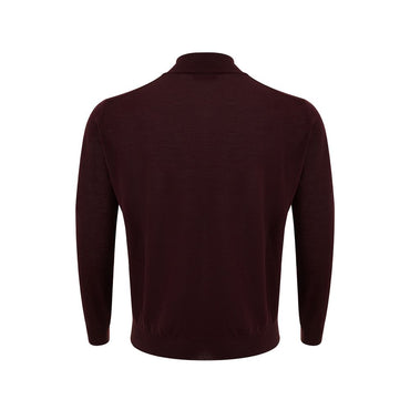 FERRANTE Elegant Red Woolen Luxury Sweater for Men