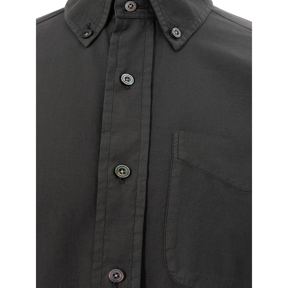 Tom Ford Elegant Gray Cotton Shirt for Men