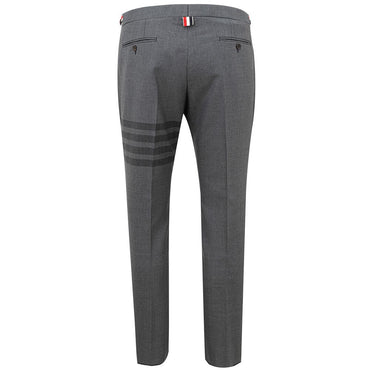 Thom Browne Elevated Gray Wool Trousers for Men