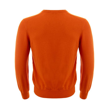 Gran Sasso Elegant Cotton Orange Sweater for Men